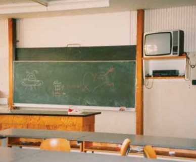 Blick in ein Klassenzimmer in den 80er Jahren